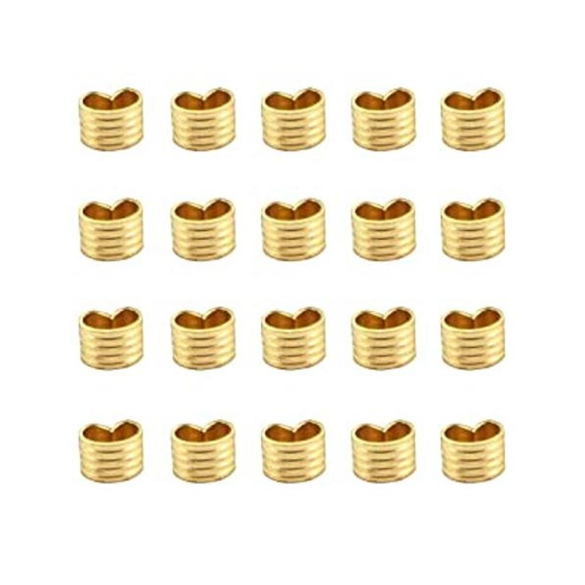 Zeberoxyz 20 hebillas de cobre conector de cable de