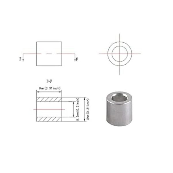 Zeberoxyz 10 piezas de impresora 3D hexagonal excéntrica_3