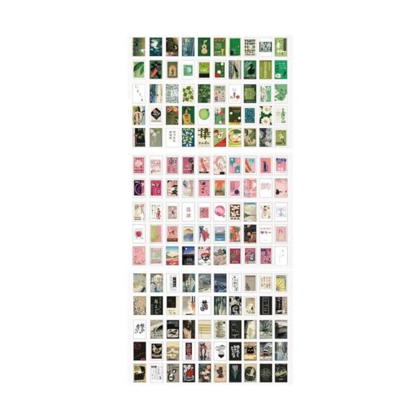Juego de calcomanías Washi vintage 150 piezas de estilo_2