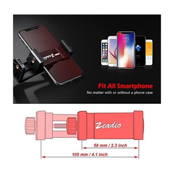 Zeadio Soporte de trípode para teléfono celular adaptador_5