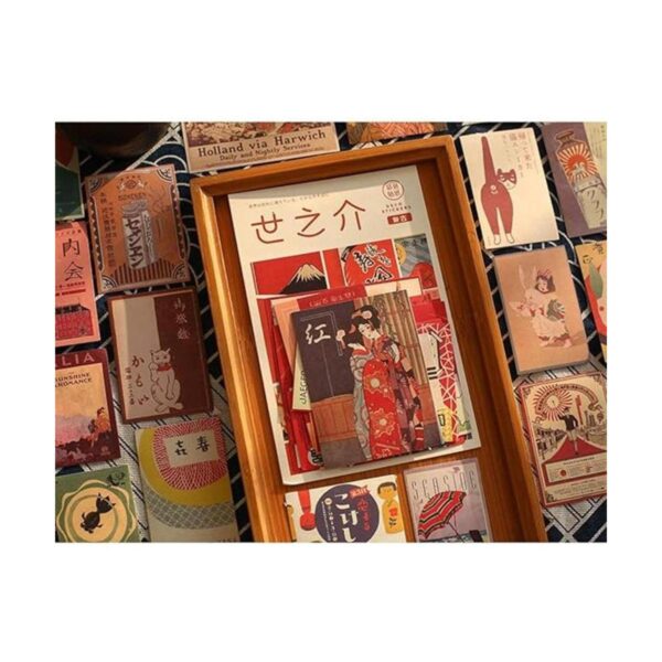 Juego de 60 calcomanías de papel vintage de estilo_3