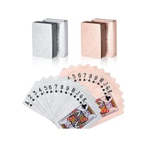 Zayvor 2 barajas cartas de póquer de papel de aluminio de_1