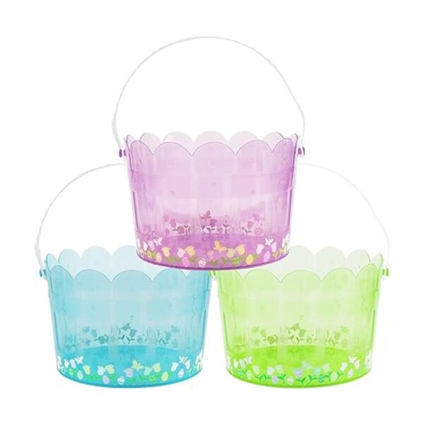 Zcaukya Juego de 3 cubos de Pascua para la caza de huevos