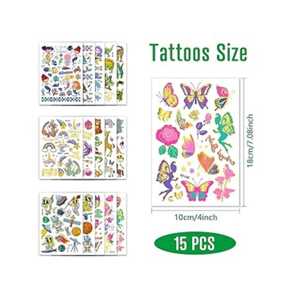 Zayvor Más de 250 tatuajes temporales para niños