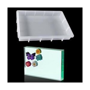 Zayookey Moldes rectangulares de silicona de resina epoxi