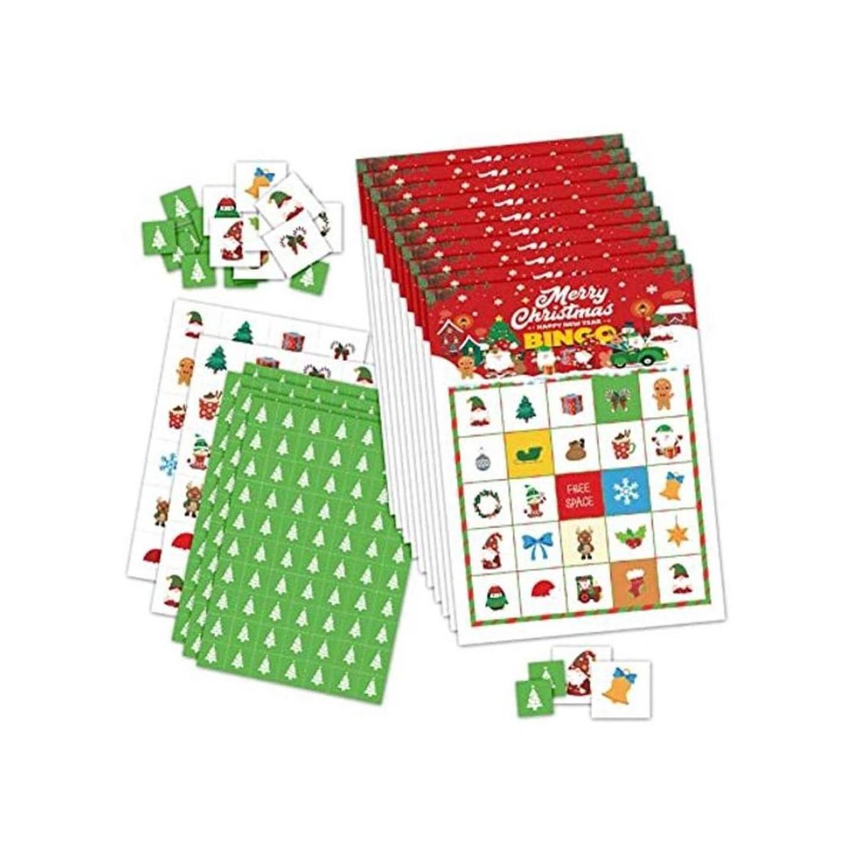 Juego de mesa de bingo fiestas de Navidad bingo de