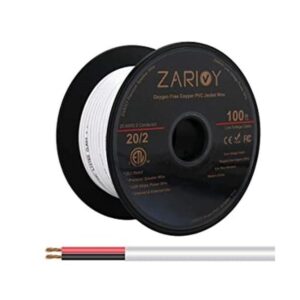 Zarivy Cable rojo y negro de calibre 20 de 100 pies con_1