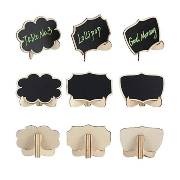 Mini letreros reutilizables de pizarra de 30 piezas en 3_5