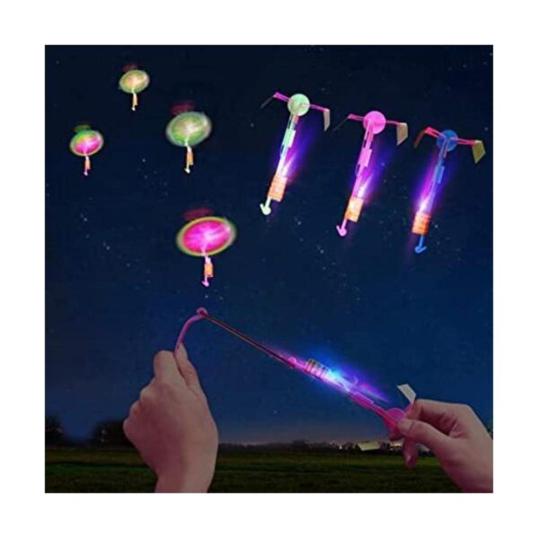 Juego de 50 helicópteros voladores de cohetes LED 25
