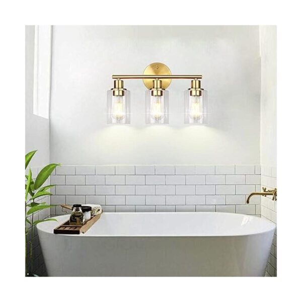 Lámpara de baño dorada de 3 luces moderna lámpara de_4