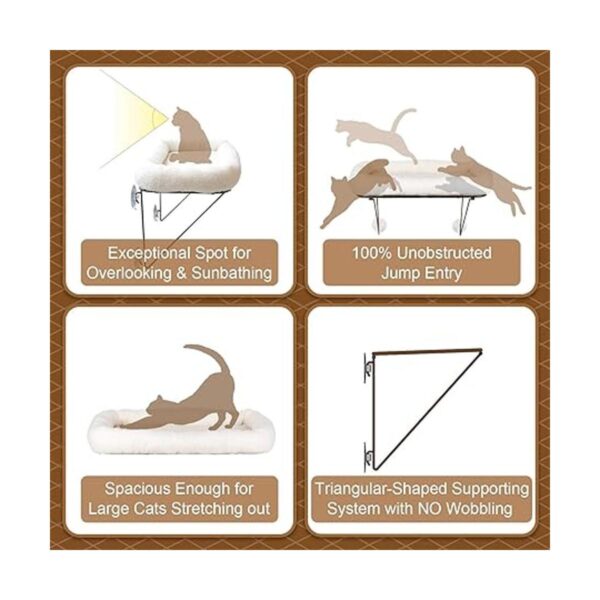 Zakkart Percha para ventana de gato para gatos de_5