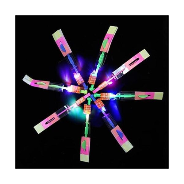 Juego de 50 helicópteros voladores de cohetes LED 25