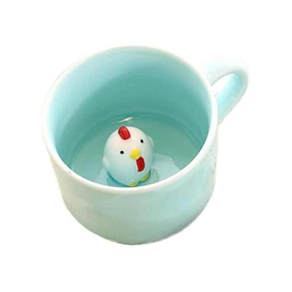 ZaH Taza 3D con diseño de animales en el interior de la_1