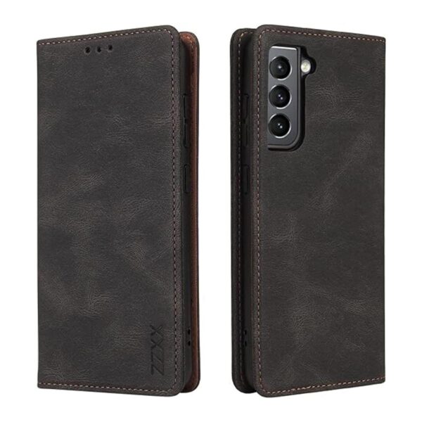 ZZXX Funda tipo cartera para Samsung Galaxy S21 con_1
