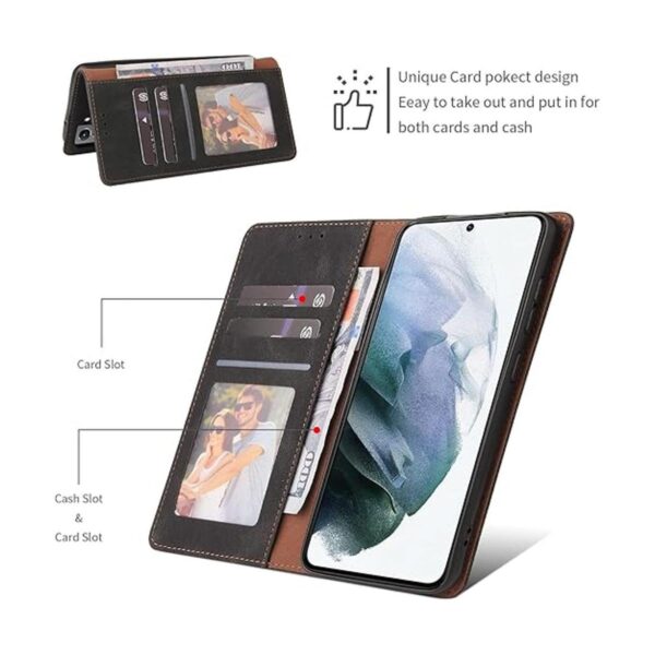 ZZXX Funda tipo cartera para Samsung Galaxy S21 con_2
