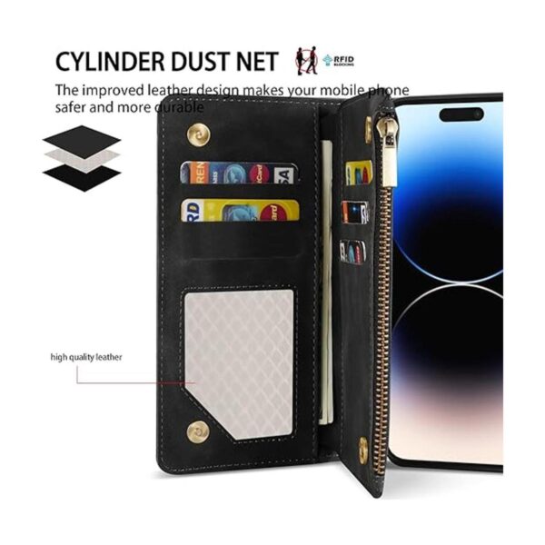 ZZXX Funda para iPhone 14 Pro Max con bloqueo RFID_2