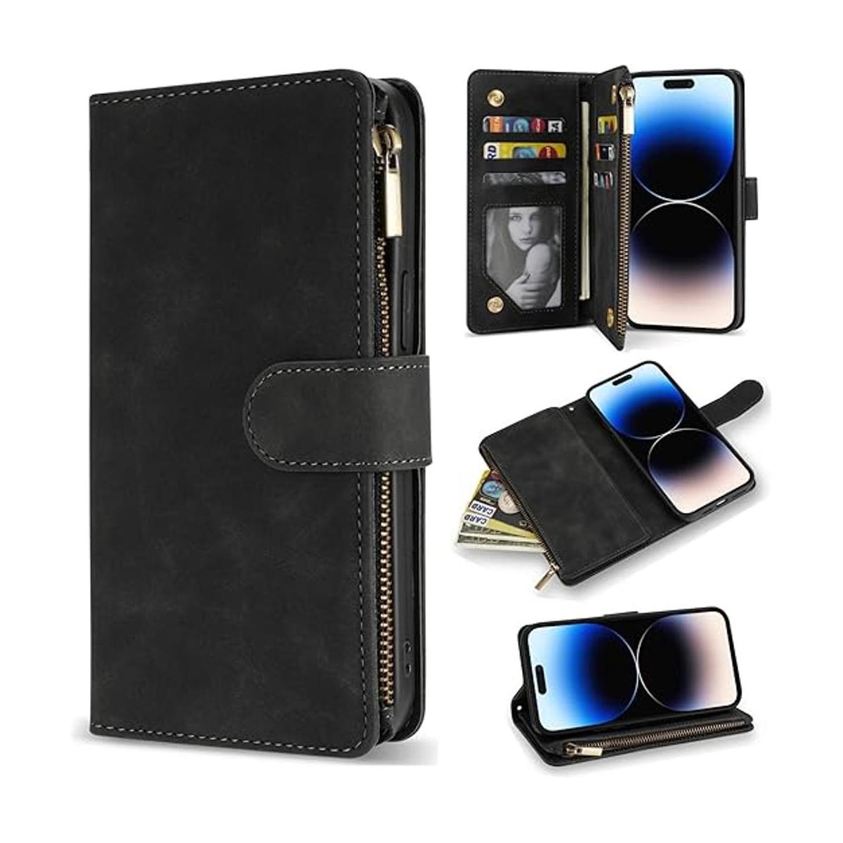 ZZXX Funda para iPhone 14 Pro Max con bloqueo RFID