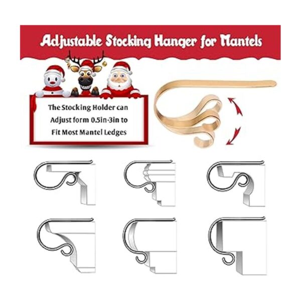 Soporte para calcetines de Navidad paquete de 4 soportes