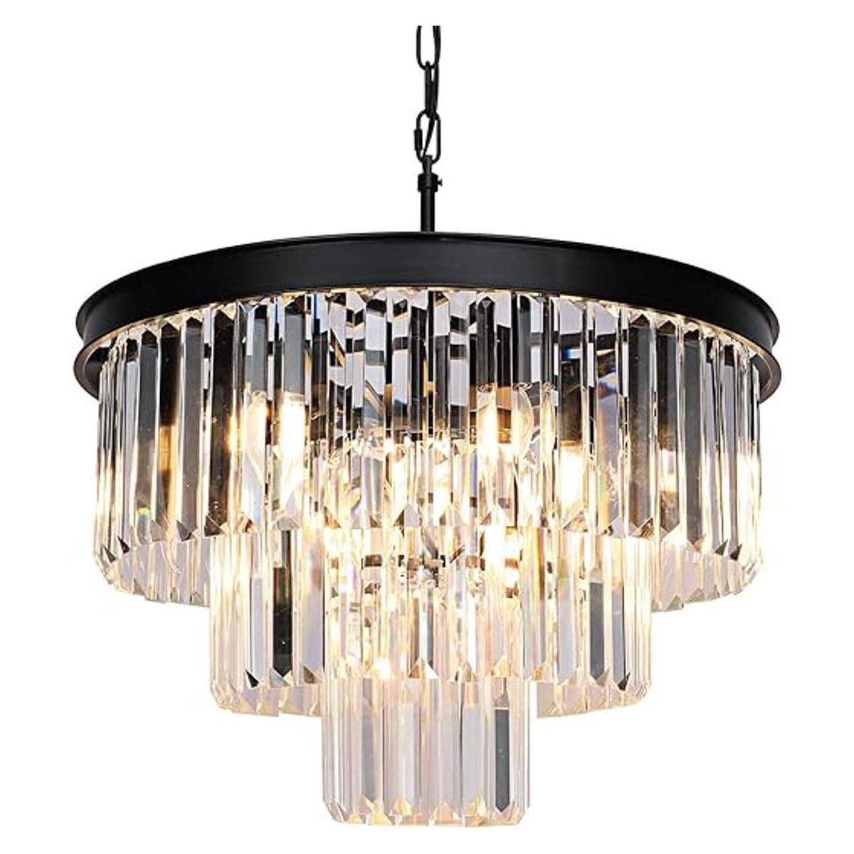 Weesalife Candelabros de cristal modernos lámparas de