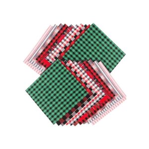ZYP 20 cuadrados de tela de algodón de Navidad 10 x 10