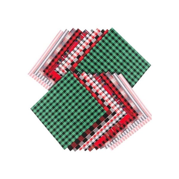 ZYP 20 cuadrados de tela de algodón de Navidad 10 x 10