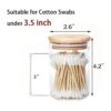 ZYIGYI 4 soportes de vidrio Qtip con tapas de madera_3
