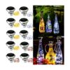 Paquete de 10 luces solares para botellas de vino con