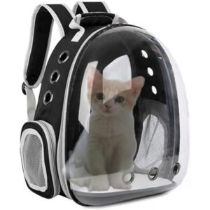 Mochila transparente para mascotas para perros pequeños