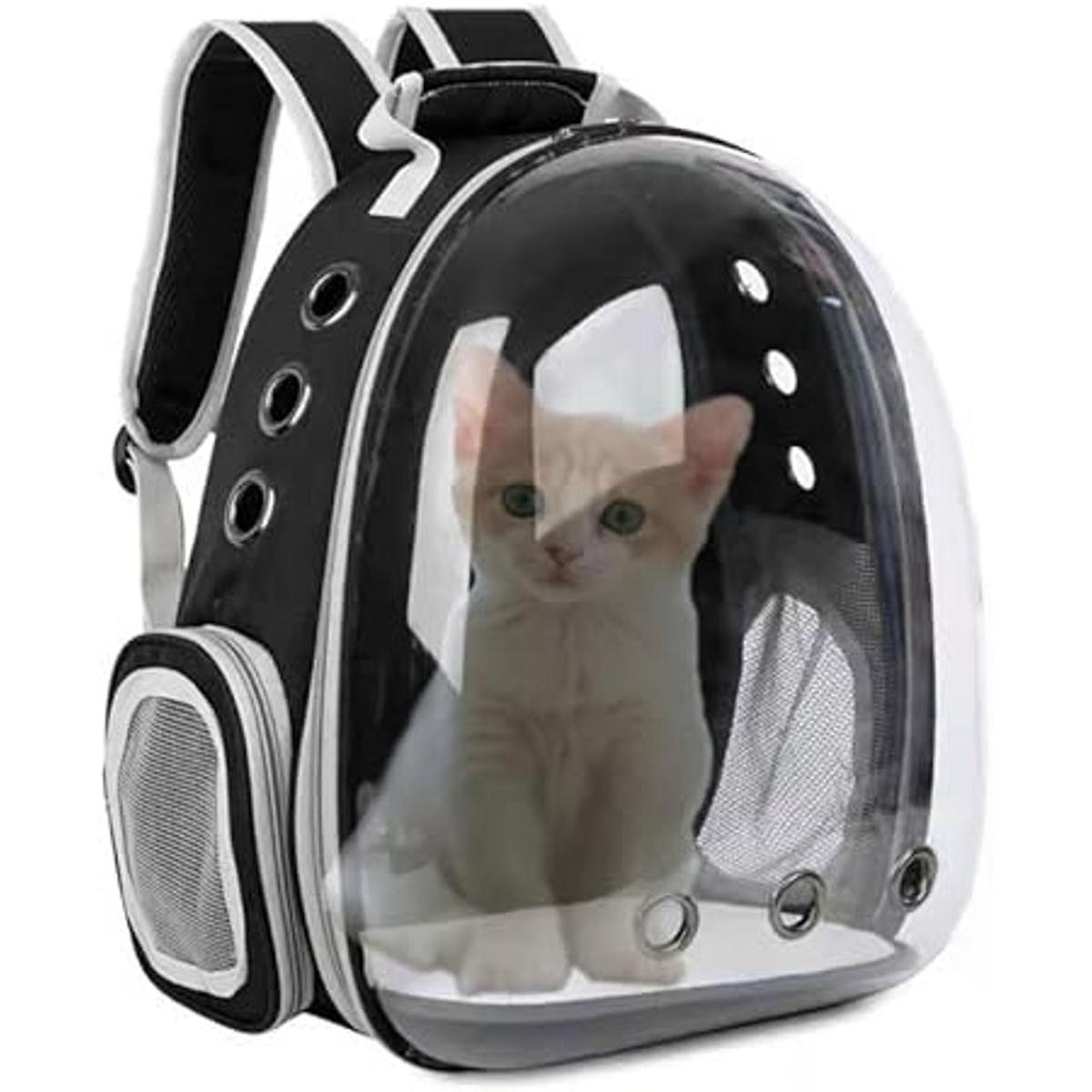 Mochila transparente para mascotas para perros pequeños
