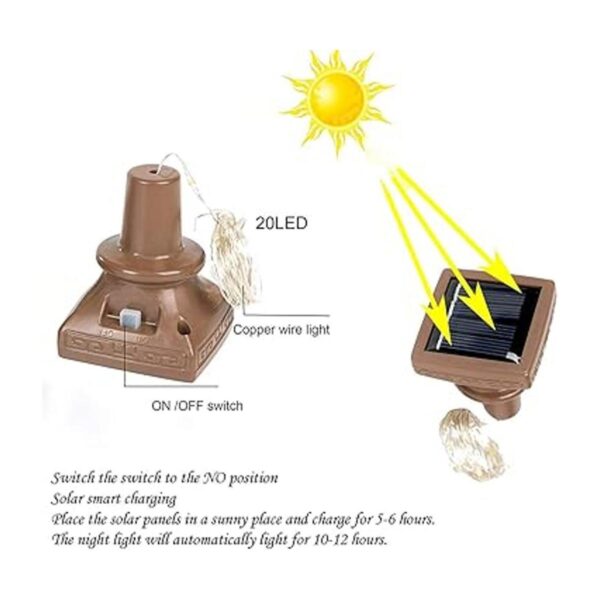 ZYLiWoo Luces solares para botellas de vino con amor
