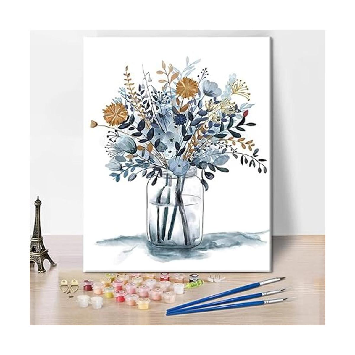 Pintura de flores por número pintura por números para