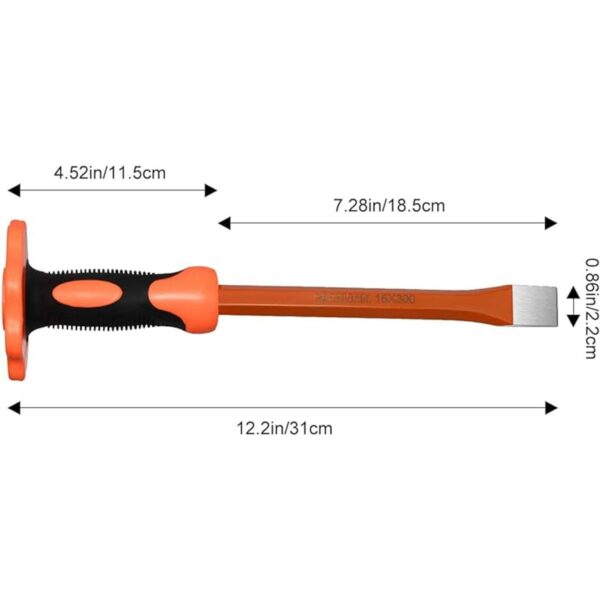 ZUZUAN Cincel plano resistente de 12 pulgadas con