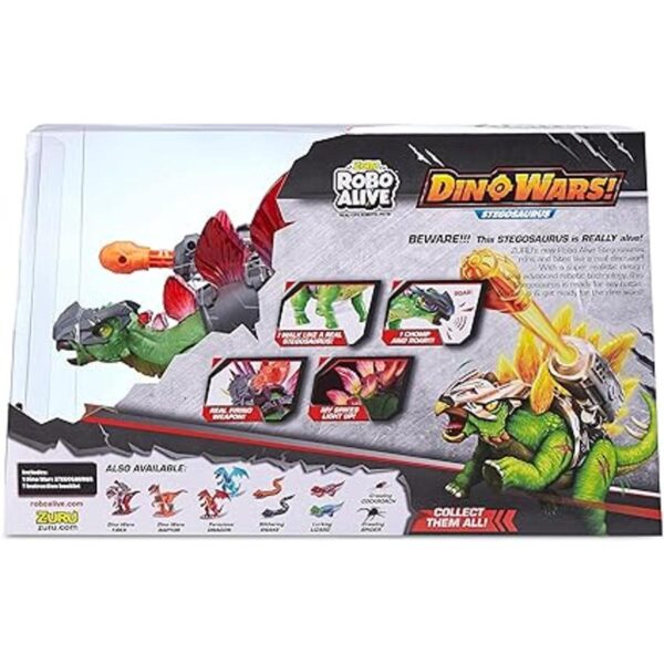 ZURU ROBO AliveDino WarsSeries 1 Stegasaurus Multi_4