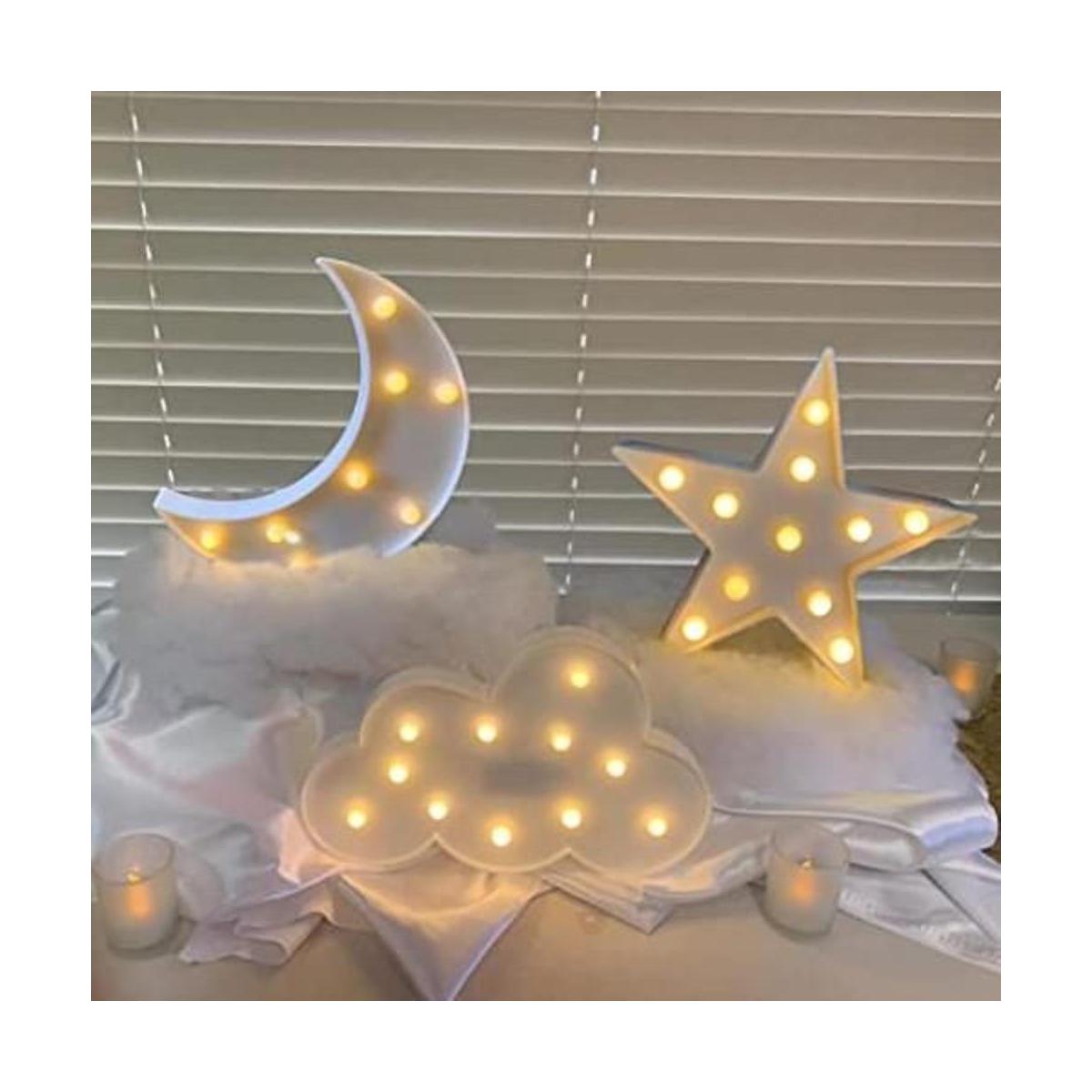 ZUOVAOV Stars Moon and Clouds Logo Night Light Cute Baby