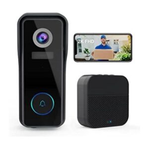 ZUMIMALL Cámara de timbre FHD 2K inalámbrico cámara de_1