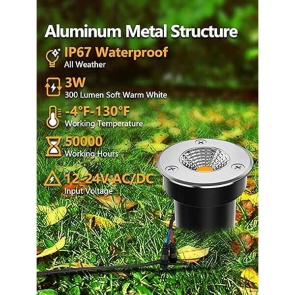 ZUCKEO Luces de paisaje de bajo voltaje LED 3 W 12 V24