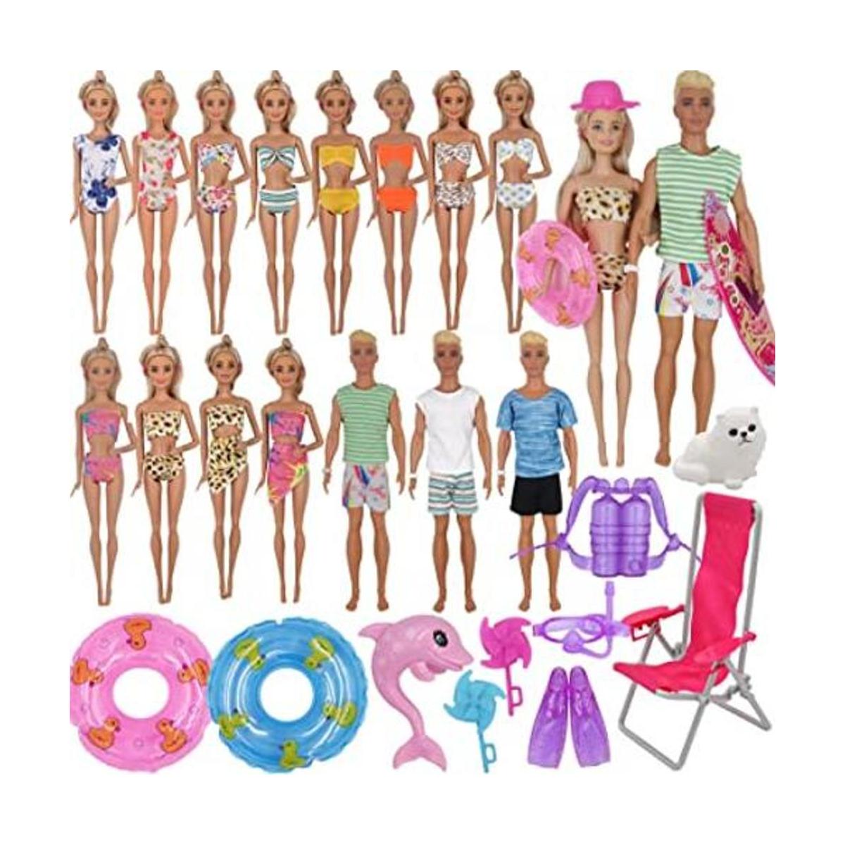 ZTWEDEN 42 piezas ropa de muñeca y accesorios de natación