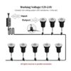 ZUCKEO Luces de paisaje de bajo voltaje LED 3 W 12 V24
