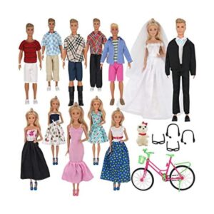 ZTWEDEN 33 piezas ropa de muñeca y accesorios para muñecas
