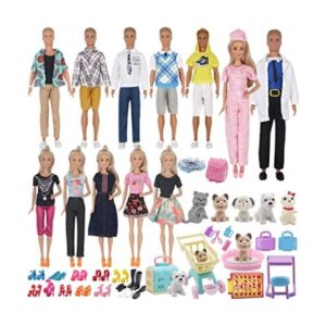 ZTWEDEN 85 piezas de ropa de muñeca y accesorios para
