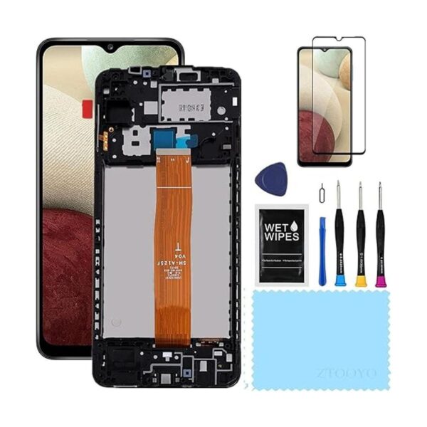 Para Samsung Galaxy A12 de repuesto de pantalla con marco_1