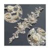 Bling Paillette Apliques de encaje con cuentas de perlas