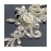 Bling Paillette Apliques de encaje con cuentas de perlas