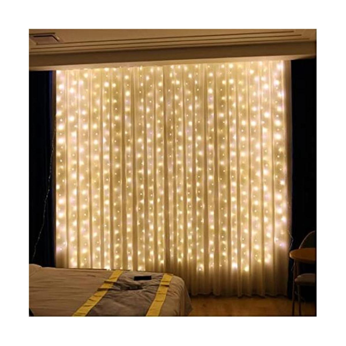 ZSJWL Tira de luces de cortina de 6.5 x 9.8 pies enchufe
