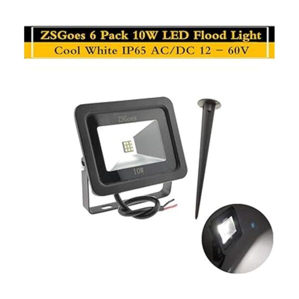 ZSGoes Paquete de 6 luces LED blancas frías de 10 W para_2
