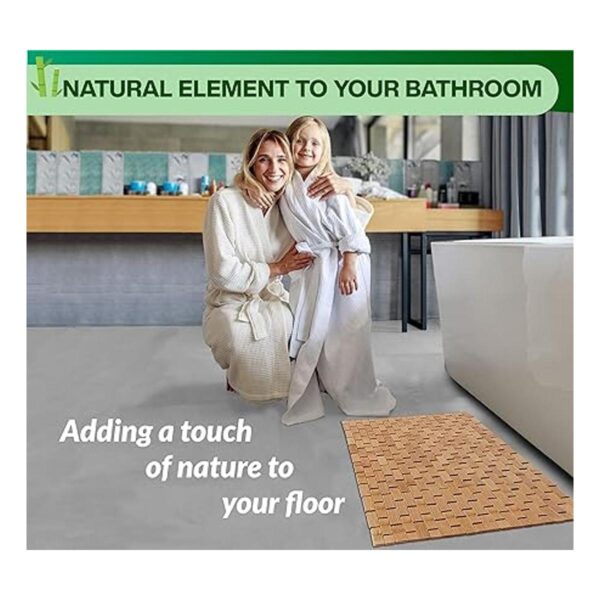 Tapete de baño de madera de bambú natural accesorios de_4