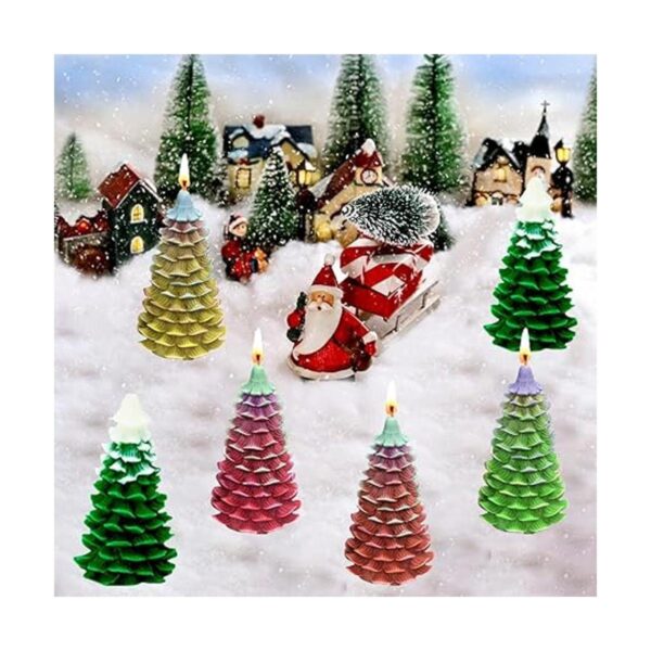 ZQYSING Molde para velas de árbol de Navidad molde de
