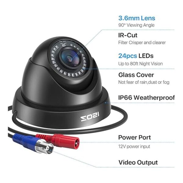 ZOSI 4 Pack 2.0 Megapíxeles HD 1080P 1920TVL HDTVI_2