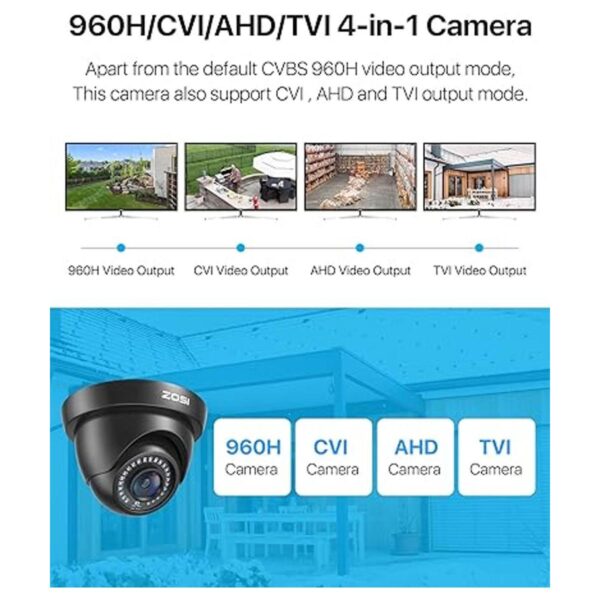 ZOSI videocámara de vigilancia para seguridad HD 1000TVL_2
