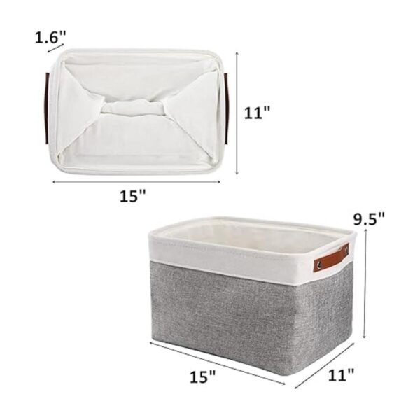ZOOFOX Paquete de 4 cubos de almacenamiento de tela 15 x